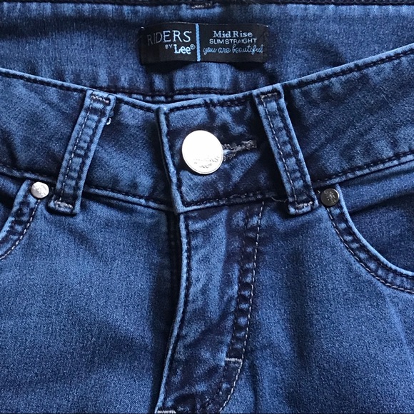 Riders by Lee Midrise Slim Blue Wash Size 8 - Picture 2 of 6